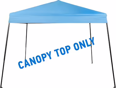 Replacement canopy, square, for a 3-meter long awning with sloping legs, 2.4 x 2.4 m, light blue