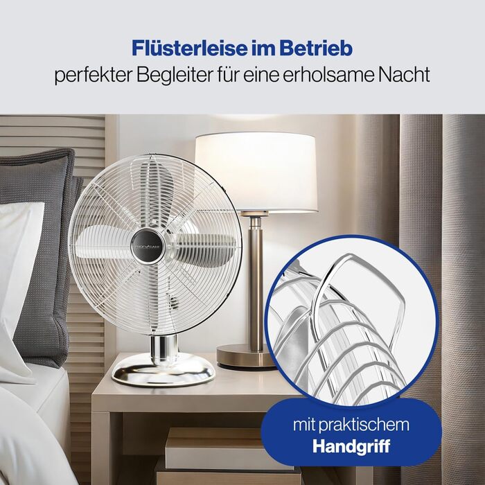 Вентилятор ProfiCare® PC VL 3063 M з обертанням, 35W, Ø 30 см, тихий, хром