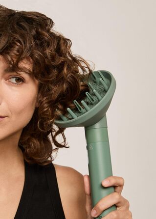 Іонський фен для волосся з технологією Frizz-Free, 2 температурні режими, функція охолодження, 2 швидкості, технологія негативних іонів, 1800W (ION STYLER PRO ADVANCE, салатовий)