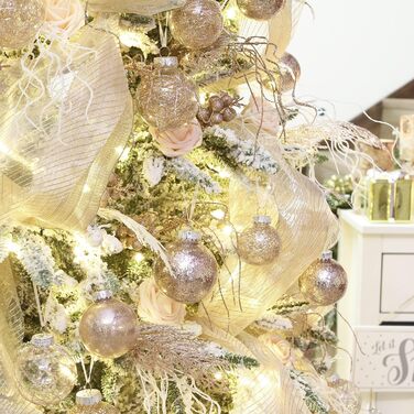 Набір прикрас для ялинки Sea Team 60 мм, рожеве золото, 30 шт.