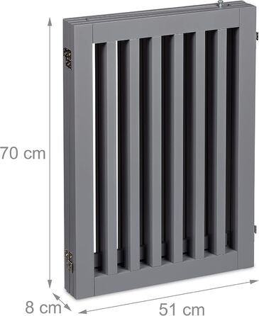 Захисне ворота для собак Relaxdays: сіре, самостійне, з дверцятами, 70x207 см, складне, на ніжках