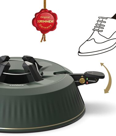 KRINNER® X-Series Christmas Tree Stand X-260 New Christmas Tree Stand incl. Foot Pedal and 3.5 Liter Water Tank for Tree Height up to 2.6m Made IN Germany 94325
