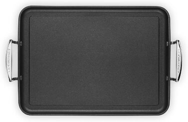 Гриль-плита Le Creuset 35x25 см з антипригарним покриттям, алюмінієва, для всіх типів плит, індукція, антрацит/срібло
