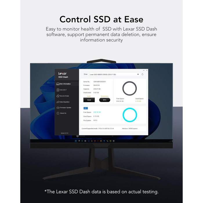 Lexar NM610 PRO 1TB SSD: Швидкий M.2 NVMe SSD для ноутбука та ПК (3300 МБ/с)