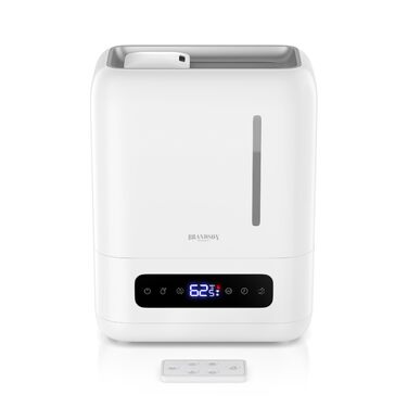 Зволожувач повітря Brandson 4 л з пульт дистанційного керування, ультразвуковий, LED-дисплей, 3 режими, аромадифузор, функція дезінфекції, нічний режим, для спальні та дитячої кімнати