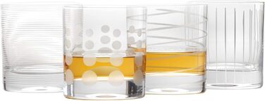 Бокали для Мартіні Mikasa Cheers, кришталь, 290 мл, набір 4 шт., сріблясті