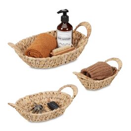 Relaxdays 3x Кошики для зберігання Водяний Гіацинт