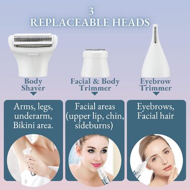 Електричний тример для тіла BarberBoss 3-в-1 QR-8082: для обличчя, ніг, рук та зони бікіні