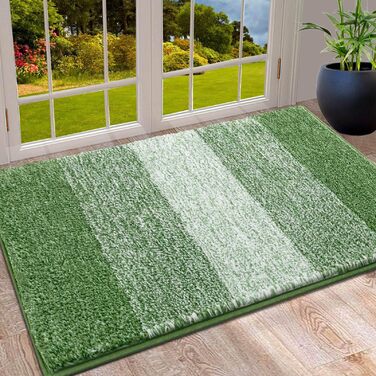 Килимок для дому та ванної кімнати SHACOS, 80 x 120 см, зелений. Антиковзка, швидковисихаюча, для входу та ванної кімнати