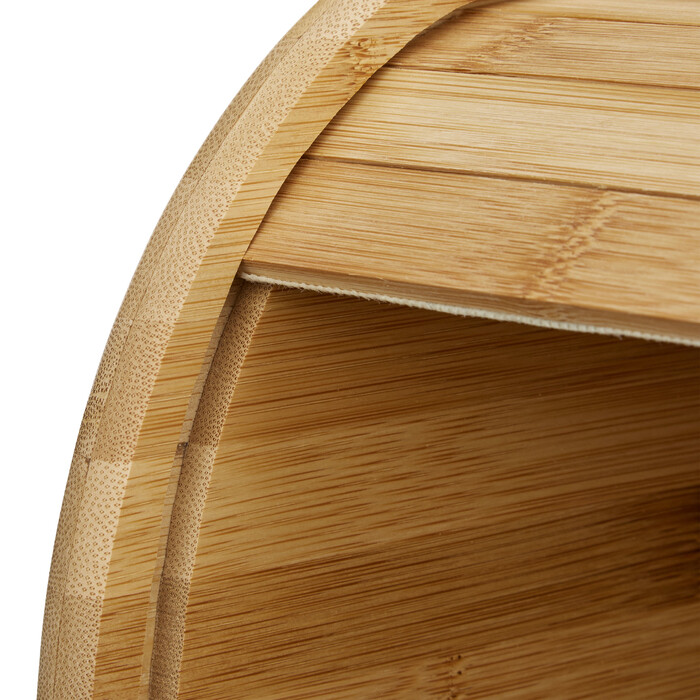 Relaxdays Roll Bread Box with Drawer, Bamboo