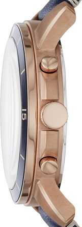 Годинник Fossil Grant для чоловіків: кварцовий хронограф, 44 мм, темно-синій (з нержавіючої сталі або шкіряним ремінцем)