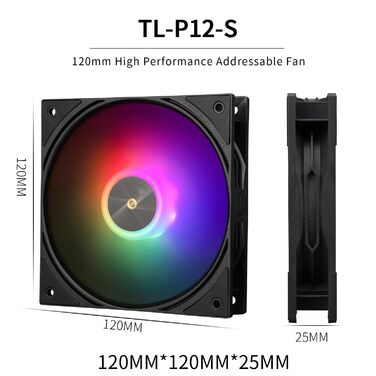 Вентилятор для ПК TR Assassin X 120R Digital ARGB з підсвічуванням, тихий, сумісний з AM4/AM5, Intel LGA1851/1700/115X/1200