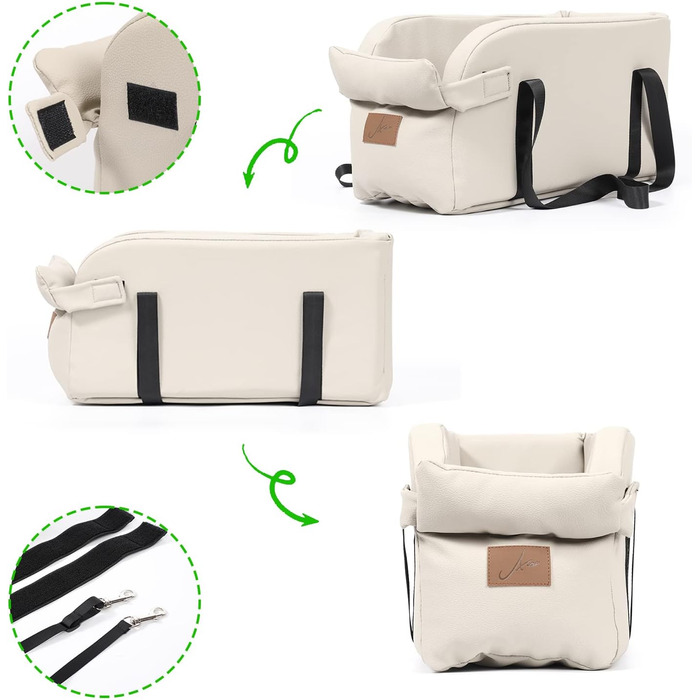 Автокрісло для собак та котів Booster, до 10 кг, світло-коричневе