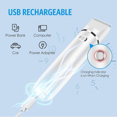 Машинка для стрижки собак та котів 2-в-1 Brifit, тример для подушечок лап, тиха, водонепроникна IPX7, професійна для тіла, лап, очей, вух, обличчя