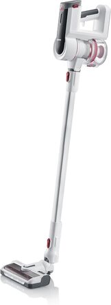 SEVERIN HV 7166: Бездротовий акумуляторний пилосос 2-в-1, 60 хв роботи, для тварин, легкий, без мішка, 400 Вт, білий