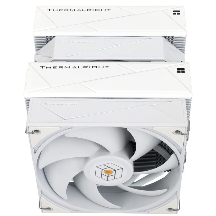 Кулер для процесора Thermalright Royal Pretor 130 Ultra White, двовежевий повітряний охолоджувач з 7 тепловими трубками для AM4/AM5, Intel LGA1851/1700/115x/2011, білий