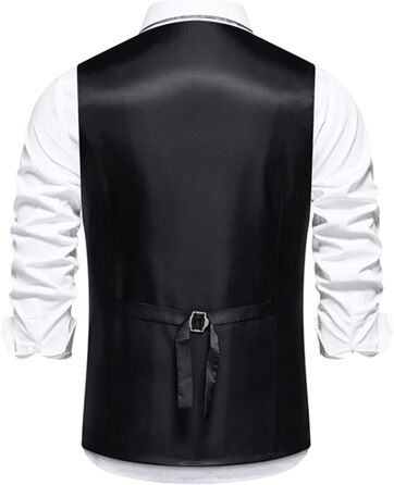 Чоловіча жилетка Miaikvs M111 чорного кольору, без рукавів, V-подібний виріз, для весілля, ділових зустрічей та повсякденного стилю