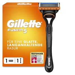 Бритва Gillette Fusion5 для чоловіків, металева, чорна (набір: 1 станок + 1 змінний касетний блок)