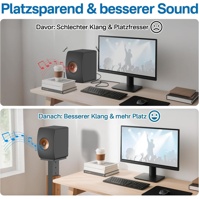 Регульовані підставки для акустики KEF LS50 Meta/Wireless II - Пара, дерев'яний масив, міцна конструкція (до 23 кг)