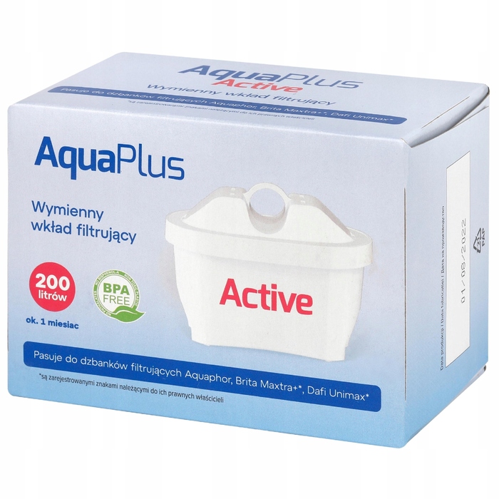 Смінні фільтрувальні картриджі для глека Aquaphor AquaPlus Active, 12 шт.