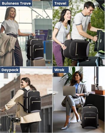 LOVEVOOK Рюкзак для ручної поклажі, 40L, для подорожей, ділових поїздок, вихідних, для ноутбука 17