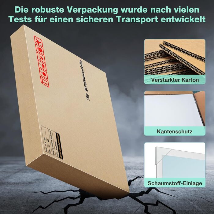 Круглий дзеркало для ванної кімнати з підсвічуванням, 80 см, 3 кольори світла, диммування, антизапар, сенсорне управління, функція пам'яті, LED, енергозбереження
