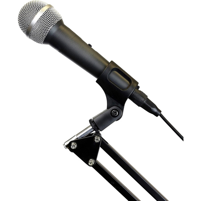 Стійка для мікрофона RockJam MS050 з шарнірною консоллю, компактна, з міцної сталі