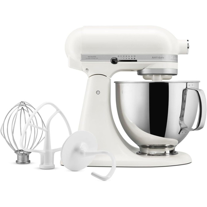 Планетарний міксер KitchenAid Artisan 4,7л, колір порцеляново-білий