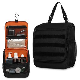 Туалетна сумка для подорожей Kulturbeutel: чоловіча та жіноча, водонепроникна, з гачком для підвішування, 7 відділень для кемпінгу та подорожей (зелена, чорна)