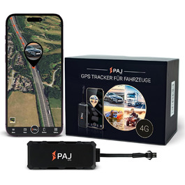 GPS-трекер PAJ 4G для мотоцикла, авто та транспорту, з прямим підключенням 9-75В, захист від крадіжки, онлайн-відстеження через додаток, пам’ять маршрутів 365 днів, 1м кабель