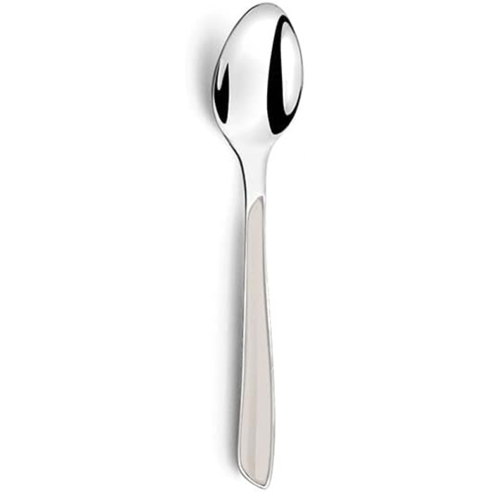 Amefa ECLAT Cutlery Set White Dinner Cutlery 24-Piece for 6 People Stainless Steel Rust-Proof High-Quality Plastic Handle Shells Dishwasher Safe Cutlery Set 6 People Camping Cutlery