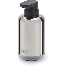 Joseph Joseph EasyStore - Luxury Stainless Steel Soap Dispenser with Level Indicator, Easy-to-Press Pump Head, Non-Slip Base, Refillable