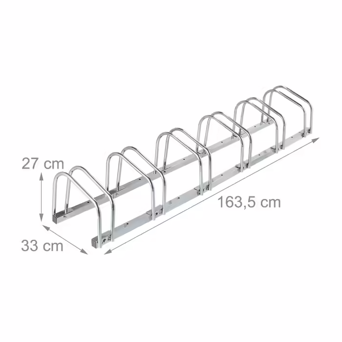 Relaxdays Silver Bicycle Stand for 6 Bikes