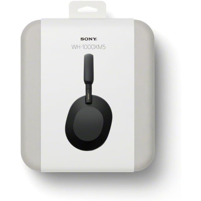 Навушники Sony WH-1000XM5 з шумозаглушенням, Bluetooth, чорні - преміум якість, Hi-Res Audio, до 30 год роботи, з кейсом