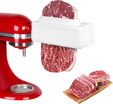 Насадка для подрібнення м'яса LETOMS для міксерів KitchenAid, оновлений подрібнювач із нержавіючої сталі, міцний і довговічний, підходить для посудомийки