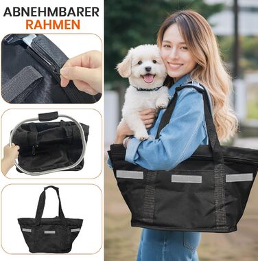 Складаний водонепроникний кошик на кермо велосипеда, знімний, з алюмінієвого сплаву, для собак, котів, невеликих тварин, для пікніка, покупок (Чорний)