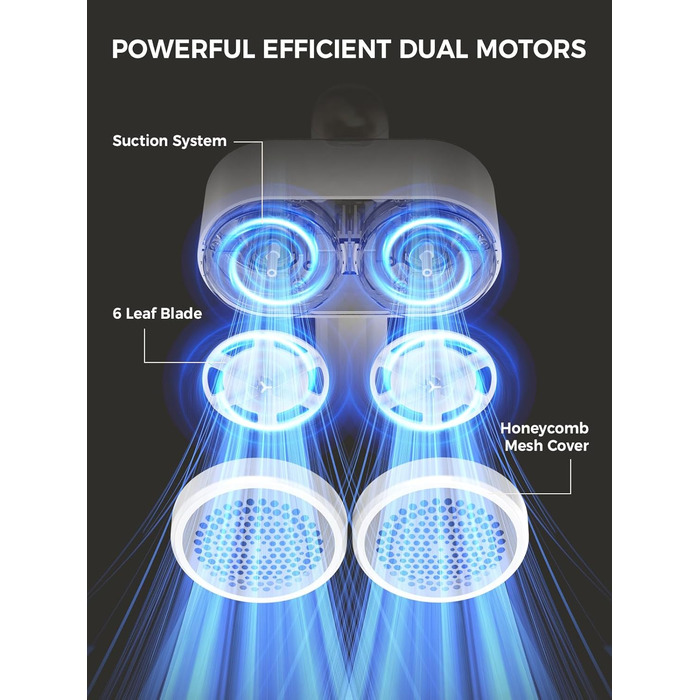 Електричний флусознімач Smiling Shark M-3: бездротовий, з 4 рівнями регулювання, 90° обертання, для одягу та меблів