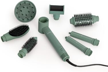 Іонський фен для волосся з технологією Frizz-Free, 2 температурні режими, функція охолодження, 2 швидкості, технологія негативних іонів, 1800W (ION STYLER PRO ADVANCE, салатовий)