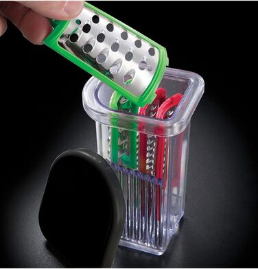 Електричний подрібнювач овочів Russell Hobbs Gemüseschneider 22280-56 Desire Red - набір терок, подрібнювач, кухонна решітка