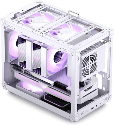 Корпус для ПК Jonsbo C6 MAX білий – компактний mATX з ручкою, сітчаста передня панель, підтримка GPU до 335 мм, CPU-кулер до 170 мм, 5 місць для вентиляторів