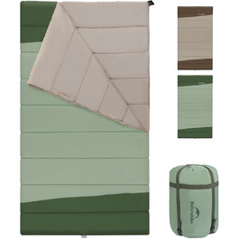 Спальний мішок Naturehike YC для 2 осіб, 3-4 сезони, для дорослих та дітей, зелений