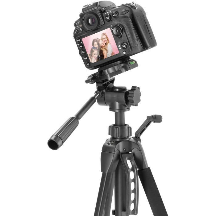 Триподальний штатив для камери та смартфона Hama Action 153 3D, регульована висота 60-153 см, 3-позиційна головка, чорний