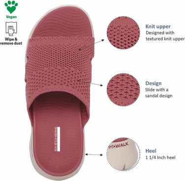 Сандалі жіночі Skechers On-the-Go Walk Flex Elation Mauve текстильні 40 EU