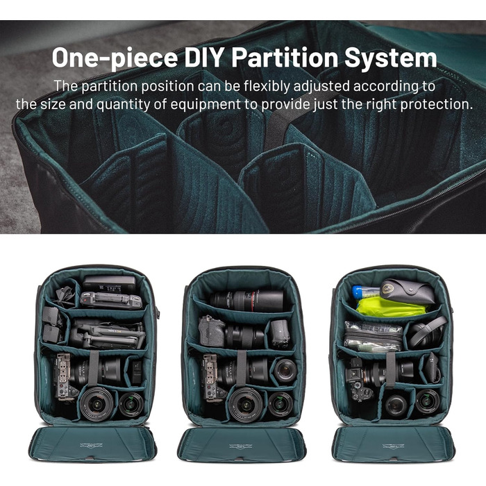 Рюкзак для камери PGYTECH OneMo Lite 22L: професійний фоторюкзак, сумісний з DJI Mini 4 Pro/Avata 2, DSLR/SLR, чорний