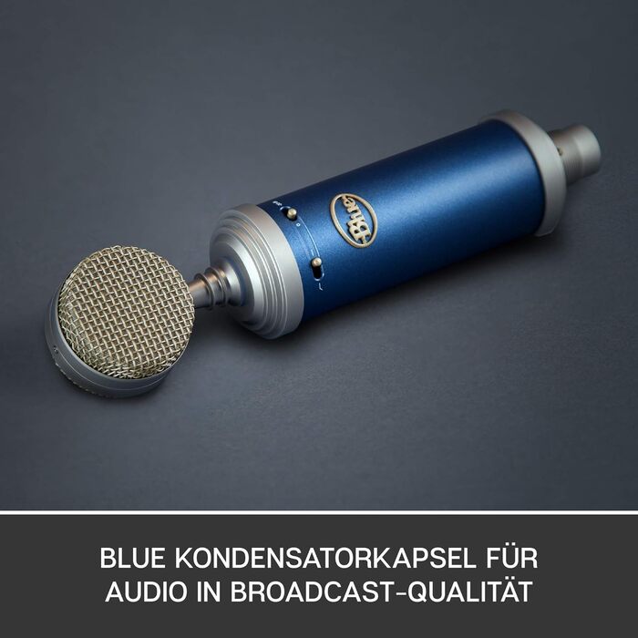Bluebird SL: Конденсаторний мікрофон Blue XLR для запису та стрімінгу, сірий + стійка