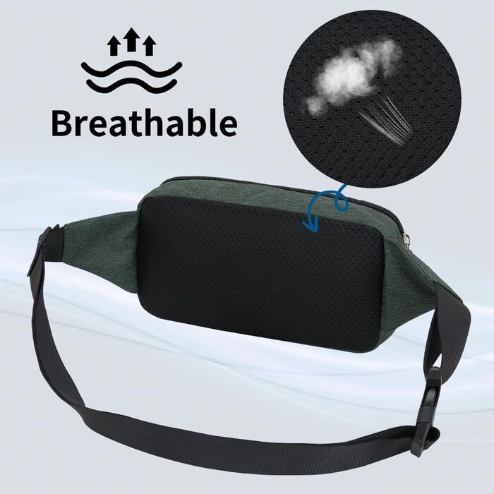 Поясна сумка на пояс для чоловіків та жінок. Спортивна сумка-шоппер на талію для подорожей, прогулянок з собакою та активного відпочинку (оливковий)