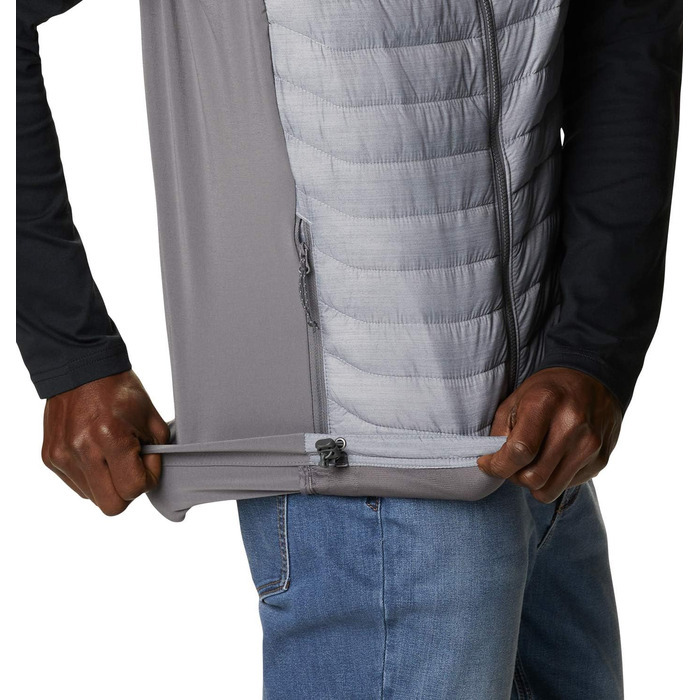 Жилет Columbia Powder Pass Hybrid Puffer Vest для чоловіків - тепла та зручна модель сірого кольору