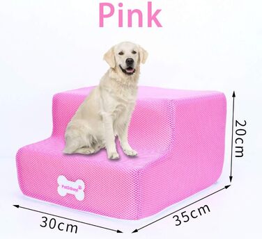 Сходинки для собак на 2 щаблі для ліжка та дивану, 20 см, широкі, для маленьких, старих, великих собак та котів, антиковзні, миючі