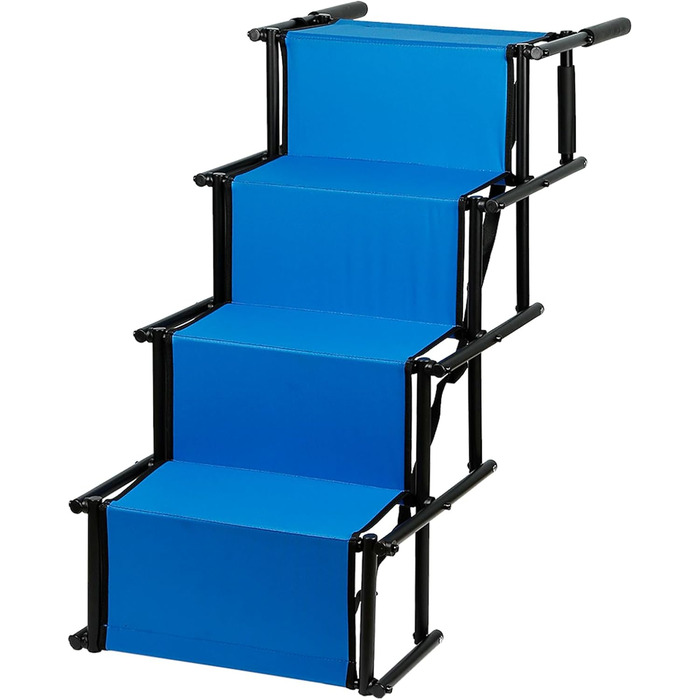 Рампа для собак Homewell - складана, до 70 кг, регульована - для маленьких, середніх та великих собак, легка у зберіганні (блакитна)