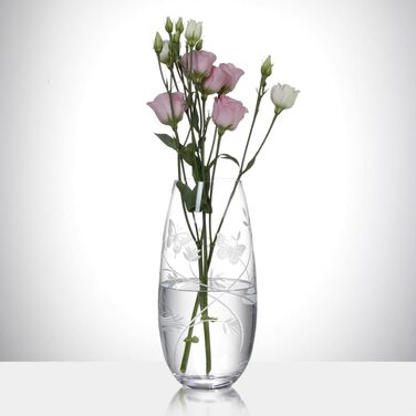 Скляна ваза Butterfly Zylinder - циліндрична ваза висотою 25 см, прозора, для елегантних акцентів